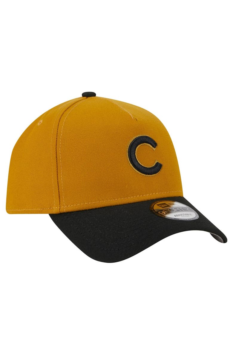 New Era Men's New Era Gold/Black Chicago Cubs Rustic A-Frame 9FORTY Adjustable Hat, Alternate, color, Gold