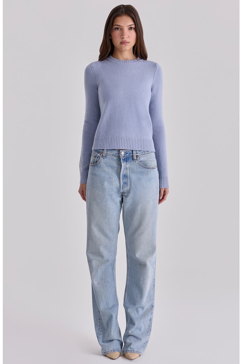 Abbie Bluebell Merino Wool & Cashmere Blend Sweater, Alternate, color, BLUEBELL