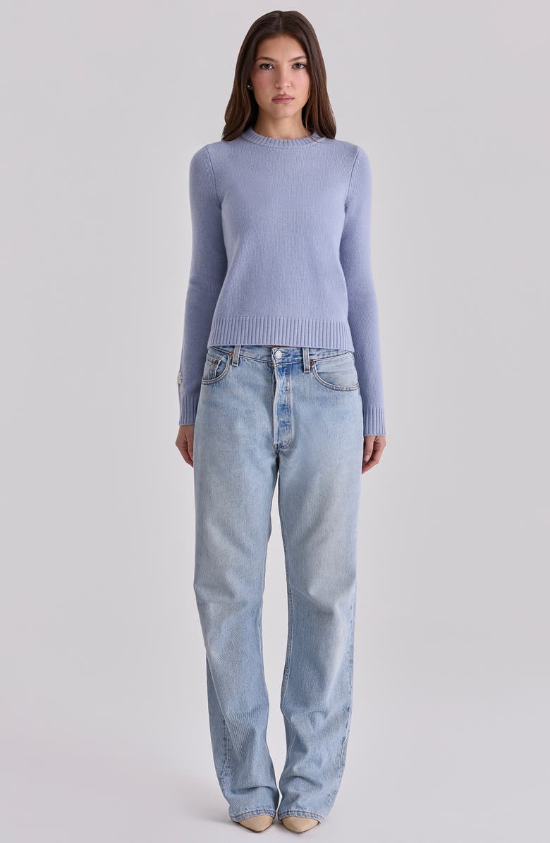 HOUSE OF CB Abbie Bluebell Merino Wool & Cashmere Blend Sweater, Alternate, color, Bluebell