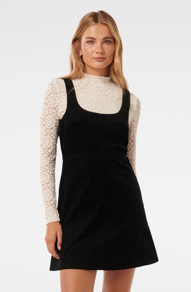 Ever New Camille Long-Sleeve Corduroy Minidress, Alternate, color, 