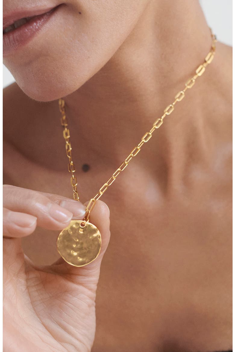 Goddess Coin Pendant Charm, Alternate, color, 18CT GOLD VERMEIL/SS