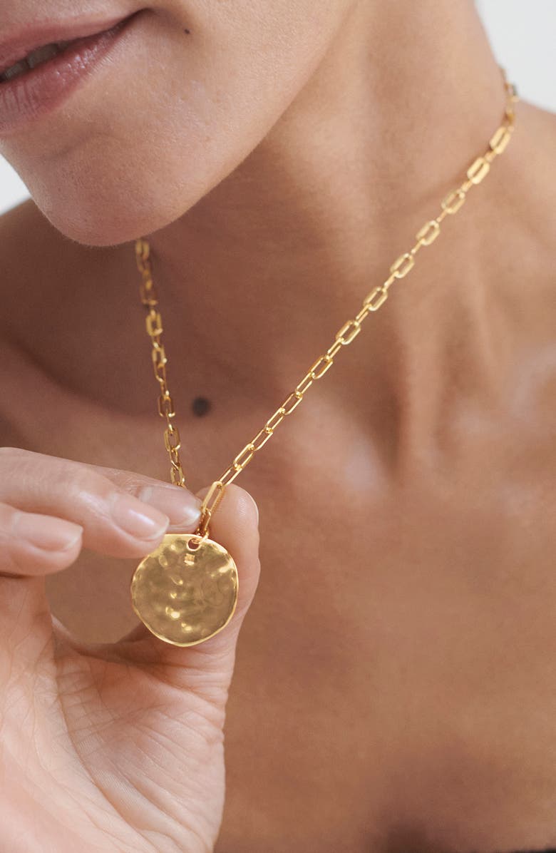 Monica Vinader Goddess Coin Pendant Charm, Alternate, color, 18Ct Gold Vermeil/Ss