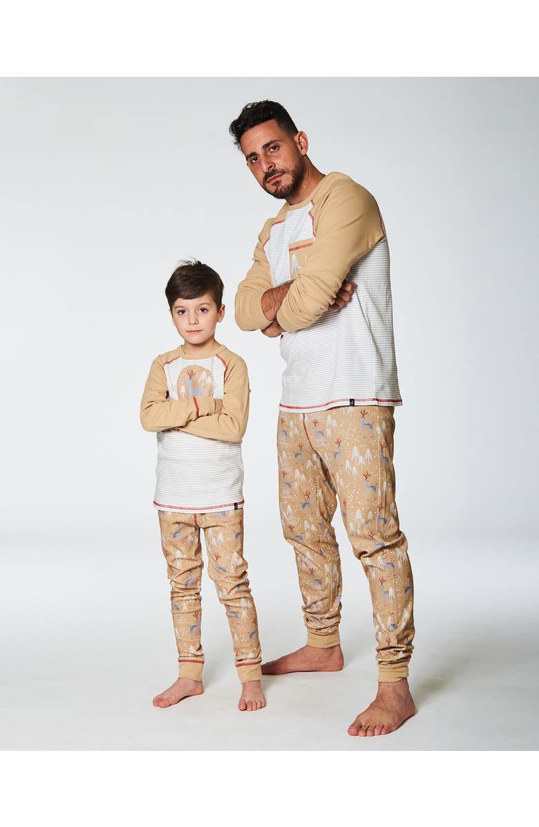 Deux par Deux Men's Two Piece Family Christmas Pajama Set, Alternate, color,