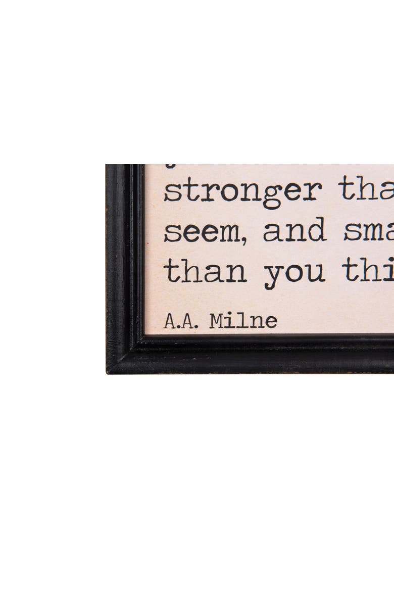 Wall Décor with Framed Inspiration Sentences, Alternate, color, Black