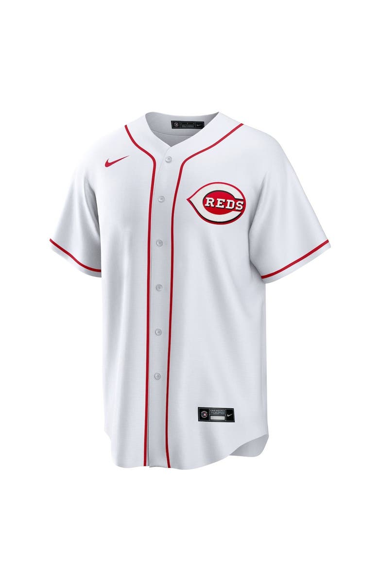Nike Men's Nike White Cincinnati Reds Home Replica Team Jersey, Alternate, color,