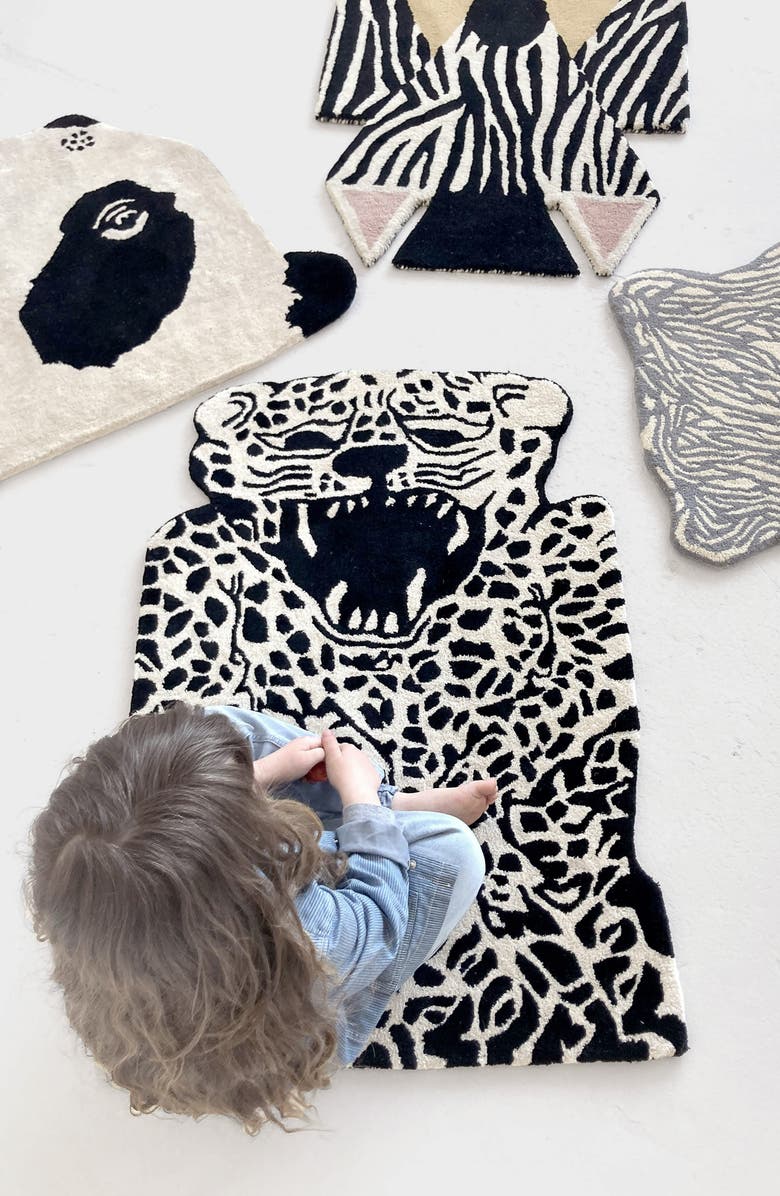 EO Play Leopard Wool Rug, Alternate, color, Multi Colored