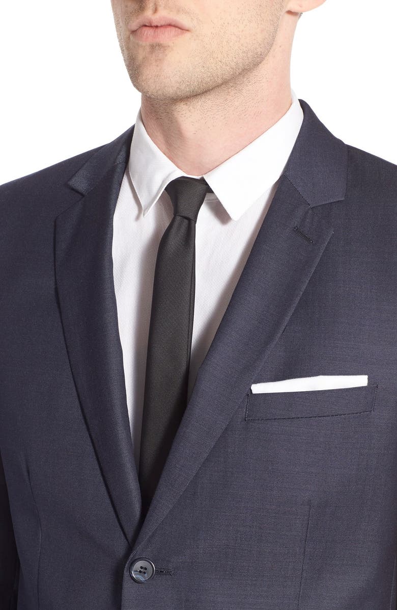 Topman Dark Blue Suit Jacket, Alternate, color,