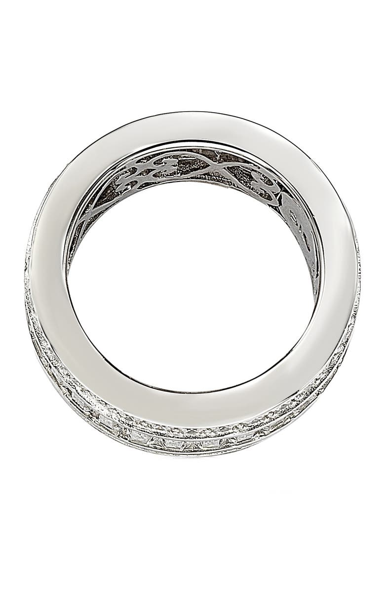 SUZY LEVIAN Sterling Silver White Cubic Zirconia Thick Eternity Band Ring, Alternate, color, White