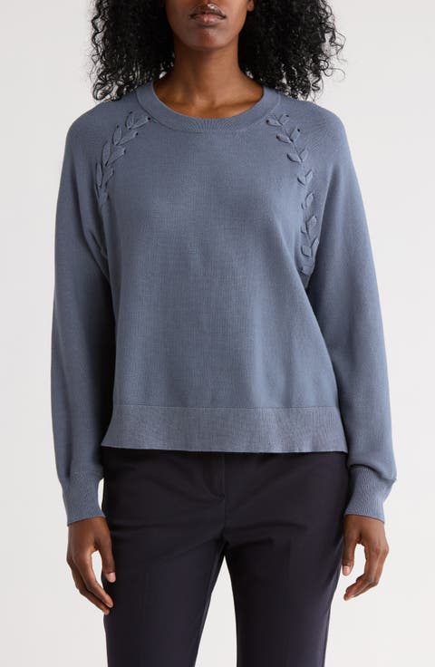 Dolman Lace-Up Sweater