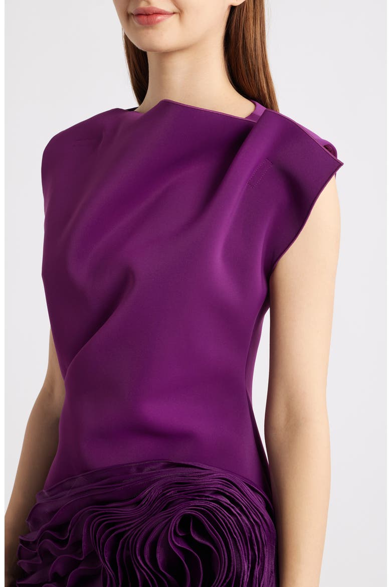Wigbeth Pleated Organza Overlay Minidress, Alternate, color, DEEP RUBY