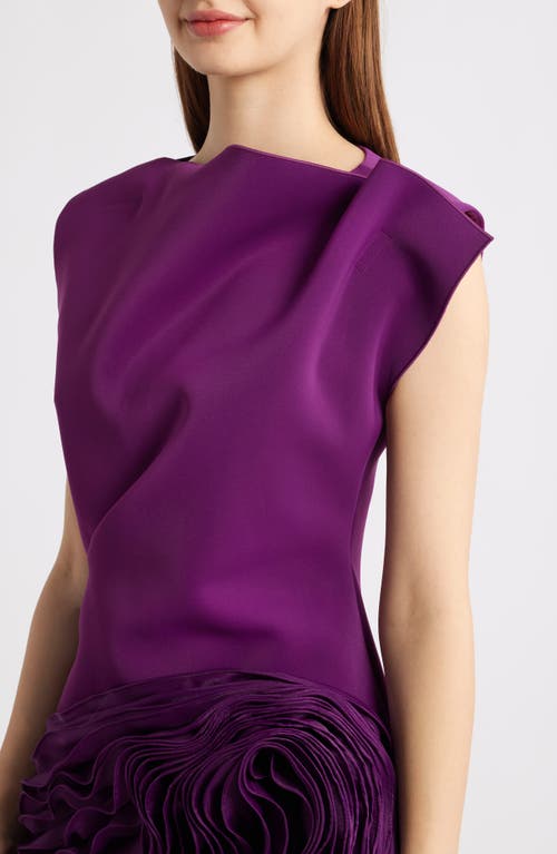Acler Wigbeth Pleated Organza Overlay Minidress In Purple