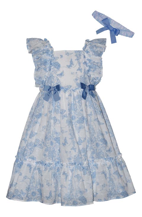 Kids' Flutter Toile Clip Dot Dress (Toddler & Little Kid)