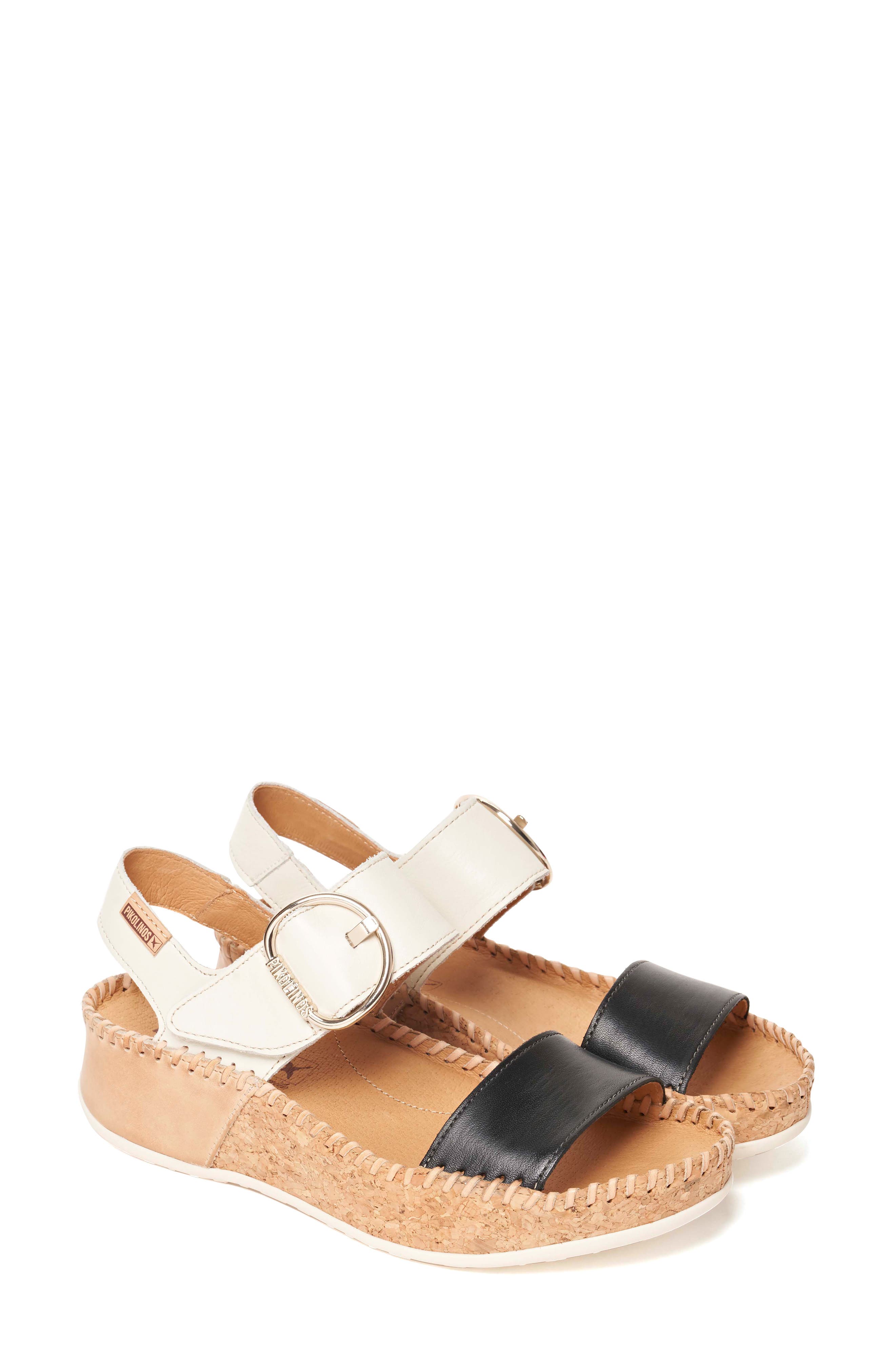 PIKOLINOS Marina Platform Sandal, Main, color, Black