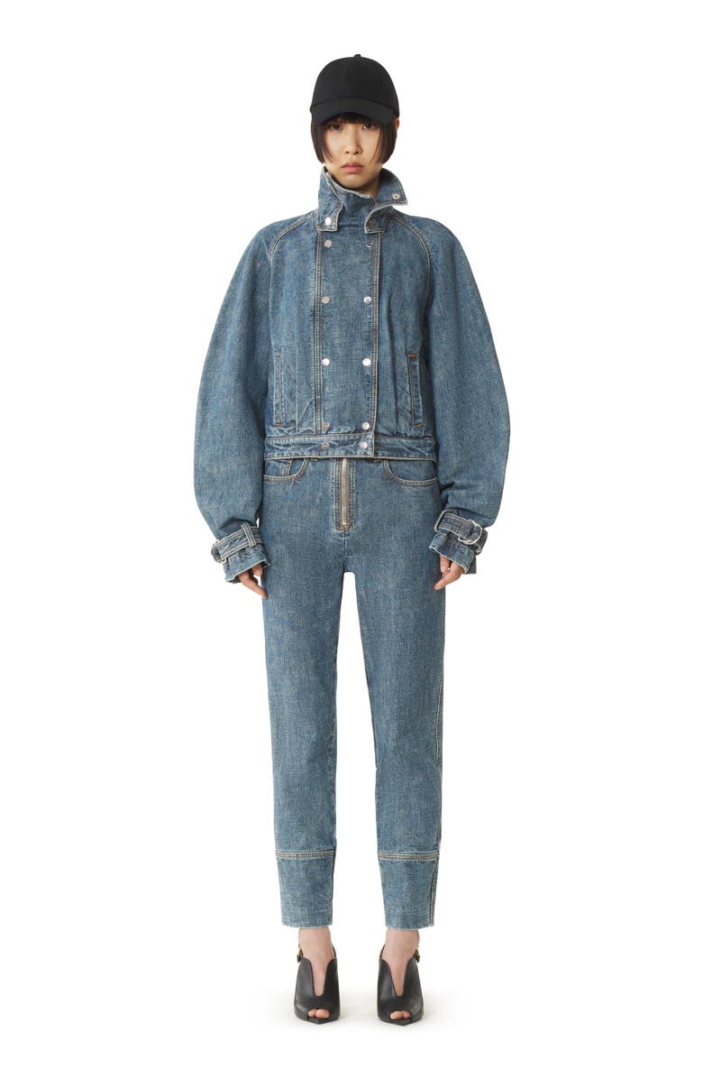 Lanvin Blue Short Denim Jacket, Main, color, Blue