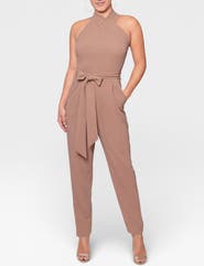 RACHEL Rachel Roy Harland Crossover Halter Jumpsuit