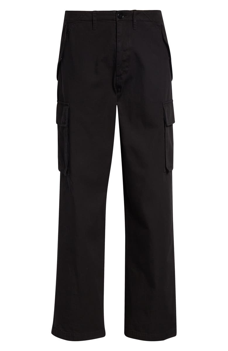 Burberry Cyrus Cotton Twill Straight Leg Cargo Pants, Main, color, Black