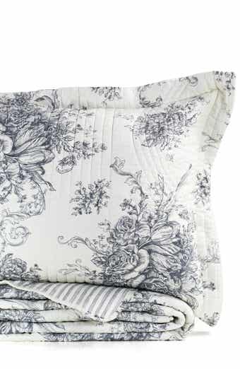 MELANGE HOME Toile Reversible Cotton Quilt Set