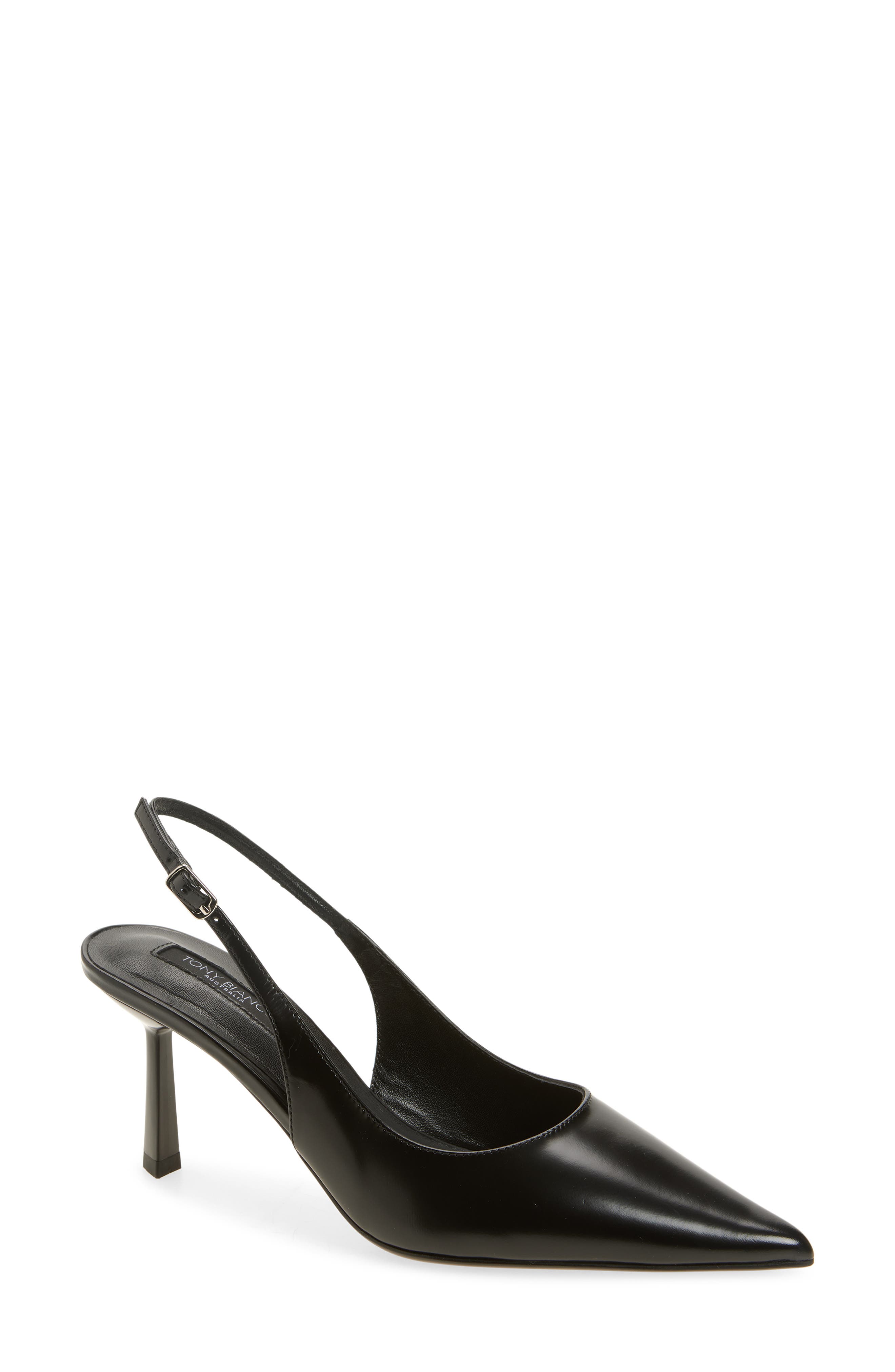 Tony Bianco Baz Pointed Toe Slingback Pump, Main, color, Black High Shine