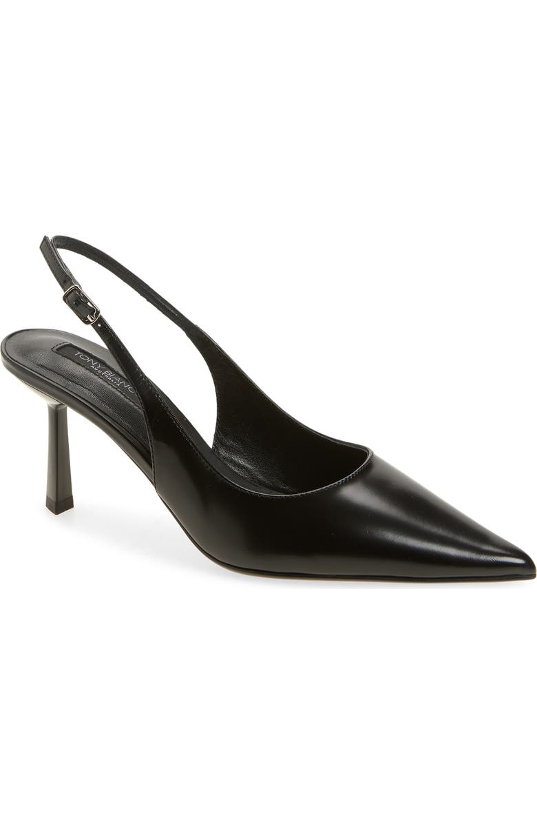 Tony Bianco Baz Pointed Toe Slingback Pump, Main, color, Black High Shine