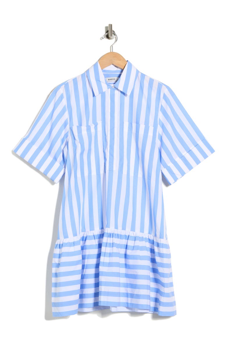 Cris Shirtdress, Alternate, color, FRENCH BLUE STRIPE