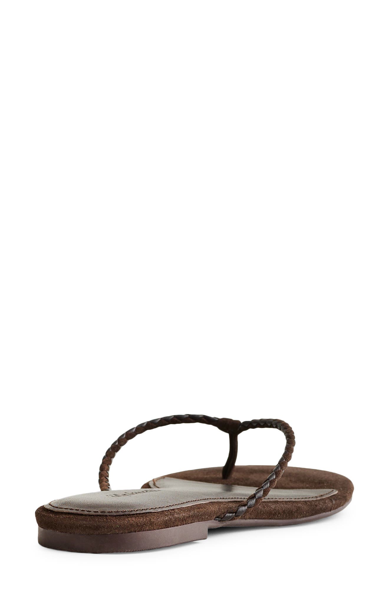 Madewell Iggy Braided Thong Sandal, Main, color, Dark Carob