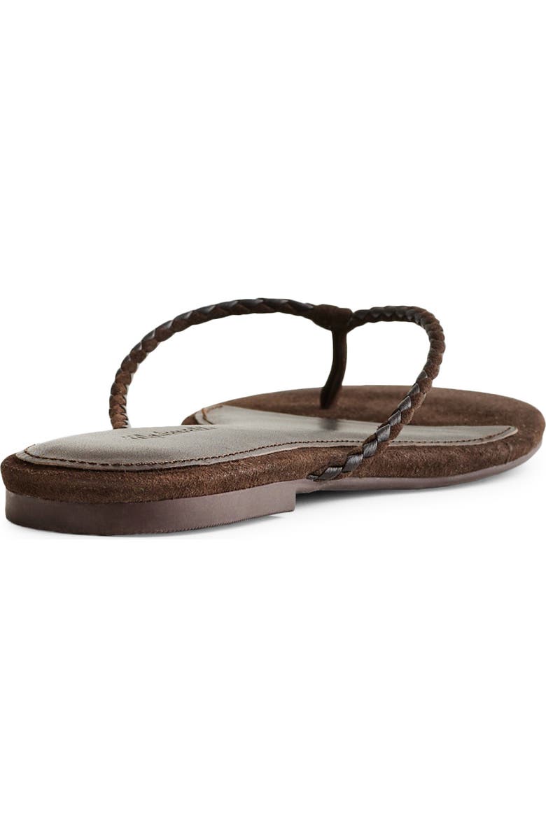 Madewell Iggy Braided Thong Sandal, Main, color, Dark Carob