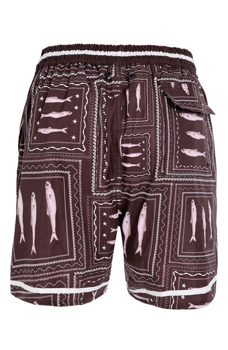 Agua Bendita Joe Swim Trunks, Alternate, color, Brown Multi