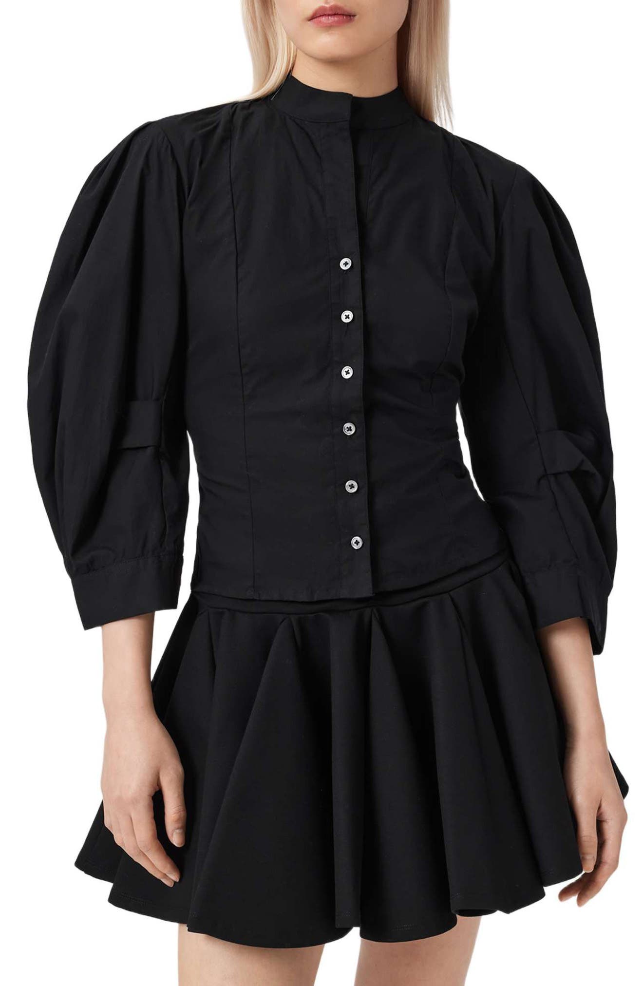 Maud Lace-Up Long Sleeve Top