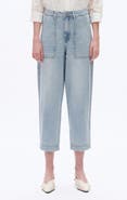 Bayeas Utility Super High Waist Crop Barrel Jeans