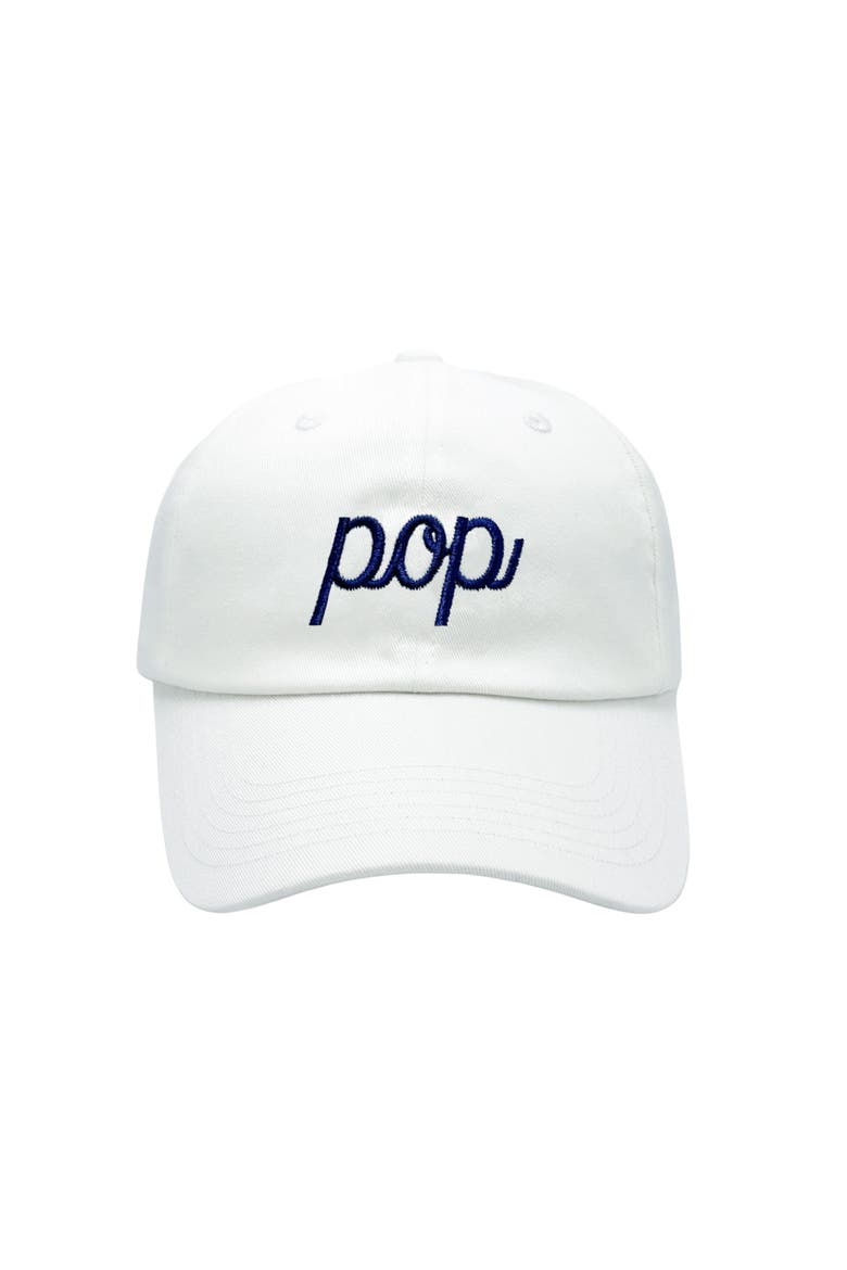 Pop Adult Baseball Hat, Main, color, White