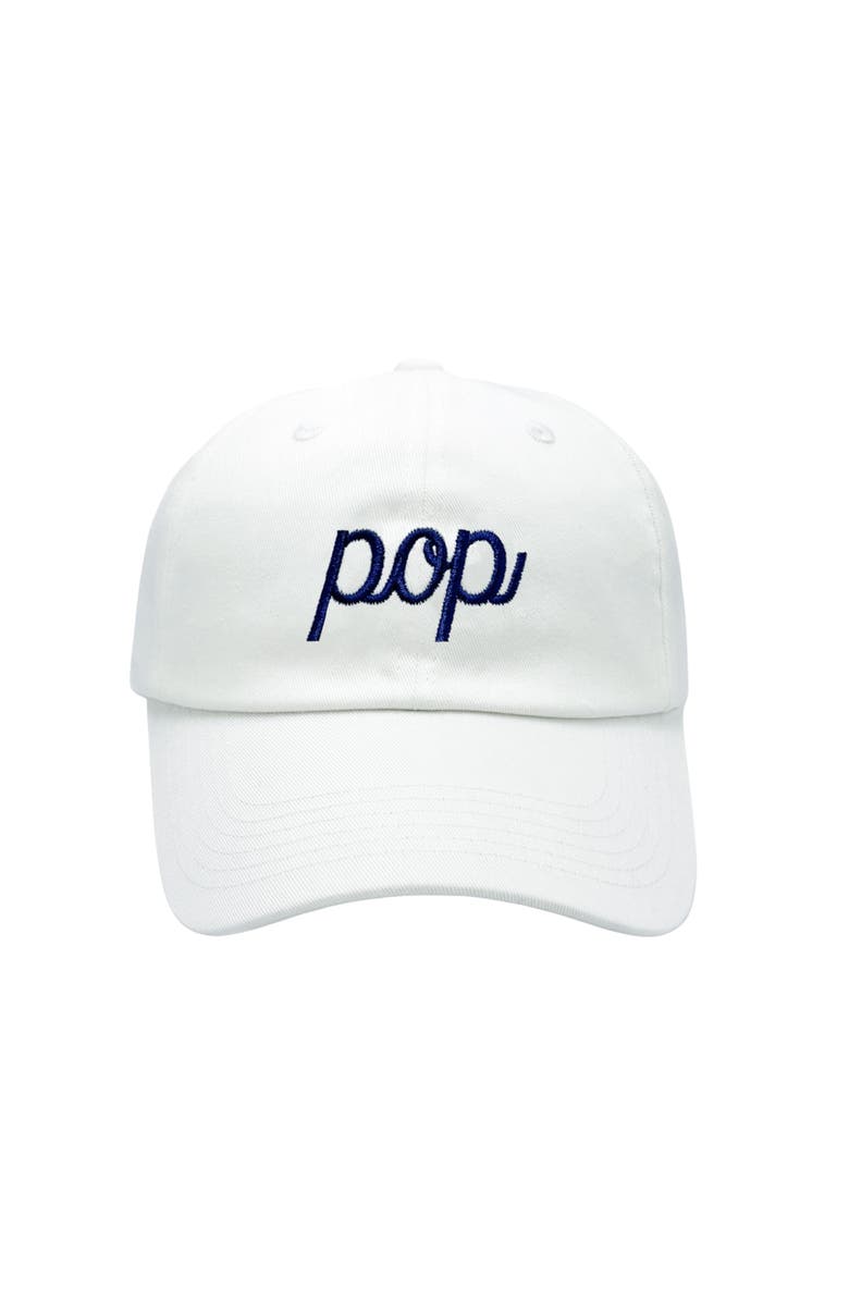 Bits & Bows Pop Adult Baseball Hat, Main, color, White