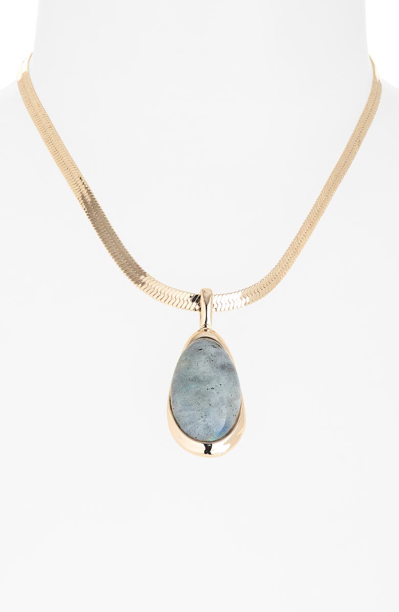 Nordstrom Semiprecious Stone Pendant Necklace, Alternate, color,