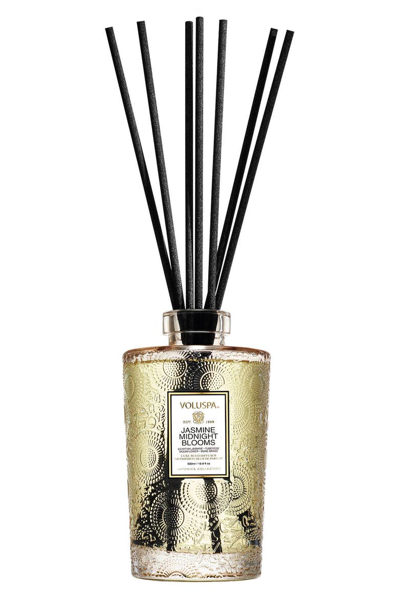 Jasmine Midnight Blooms Luxe Reed Diffuser, Main, color, NO COLOR