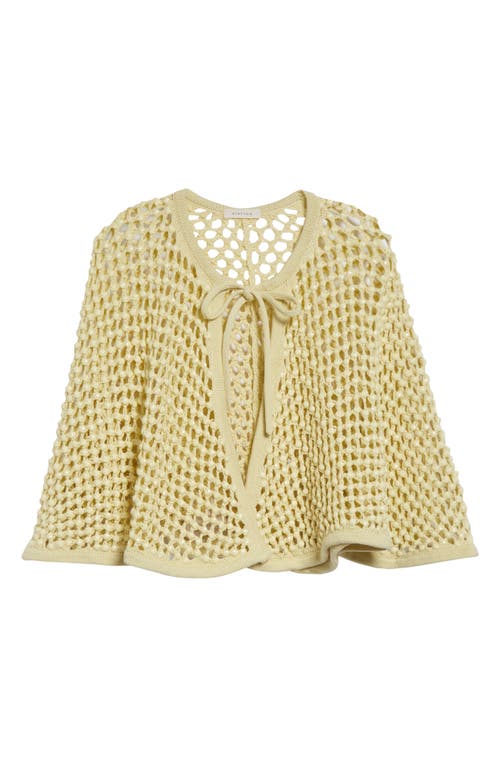 Diotima Crystal Net Knit Capelet In Yellow
