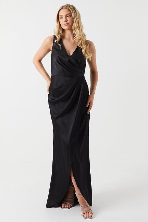 Ruched Satin Bridesmaid Dress