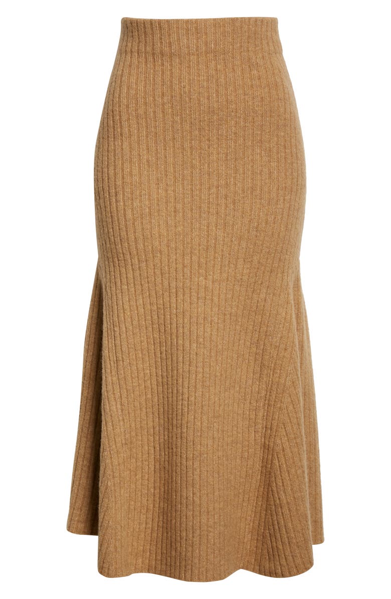 Nanushka Alyna Rib Knit Twirl Skirt, Alternate, color,