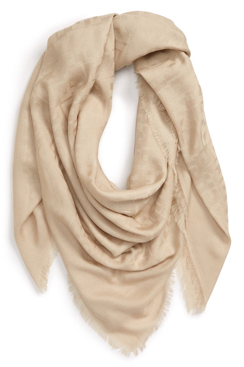 Le Pliage LGP Logo Square Scarf, Alternate, color, CHALK