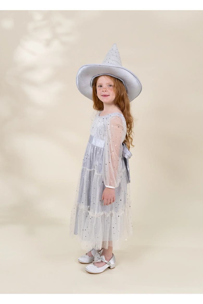 Star Princess with Hat Dress Play Costume, Alternate, color, Silver