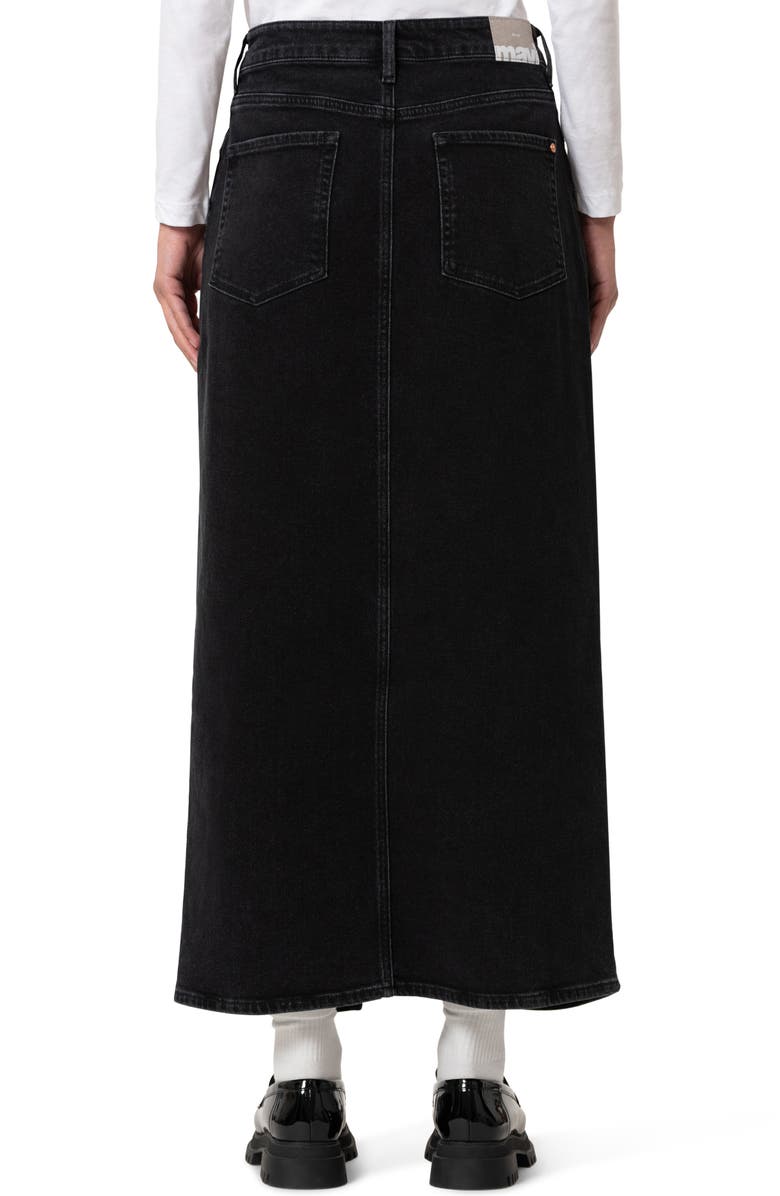 Mavi Jeans Milena Denim Maxi Skirt, Alternate, color, Dark Smoke Denim
