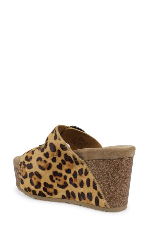 Zigi Genuine Calf Hair Platform Wedge Sandal In Multi