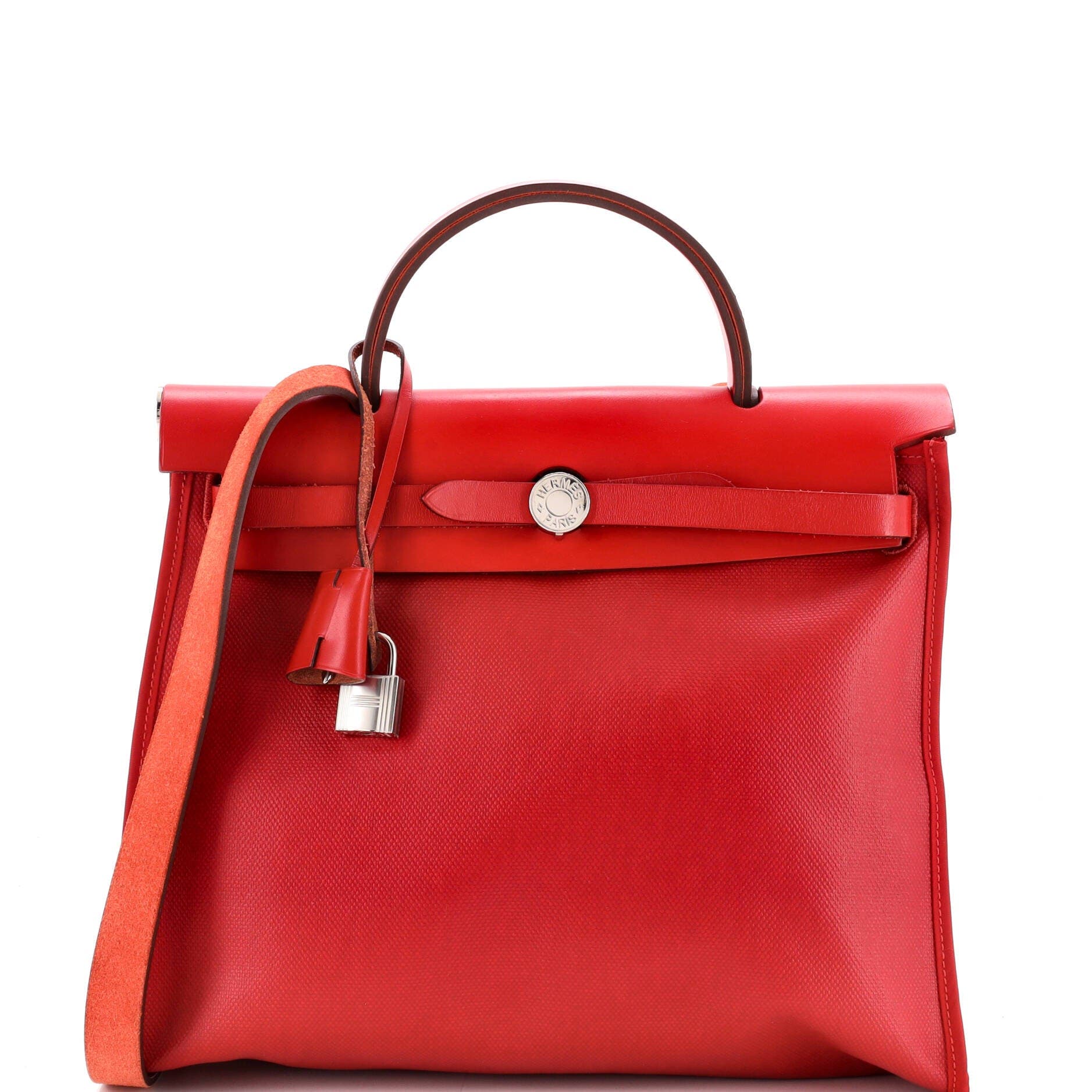 Herbag Zip Berline Vache Canvas and Leather 31, Main, color, Red
