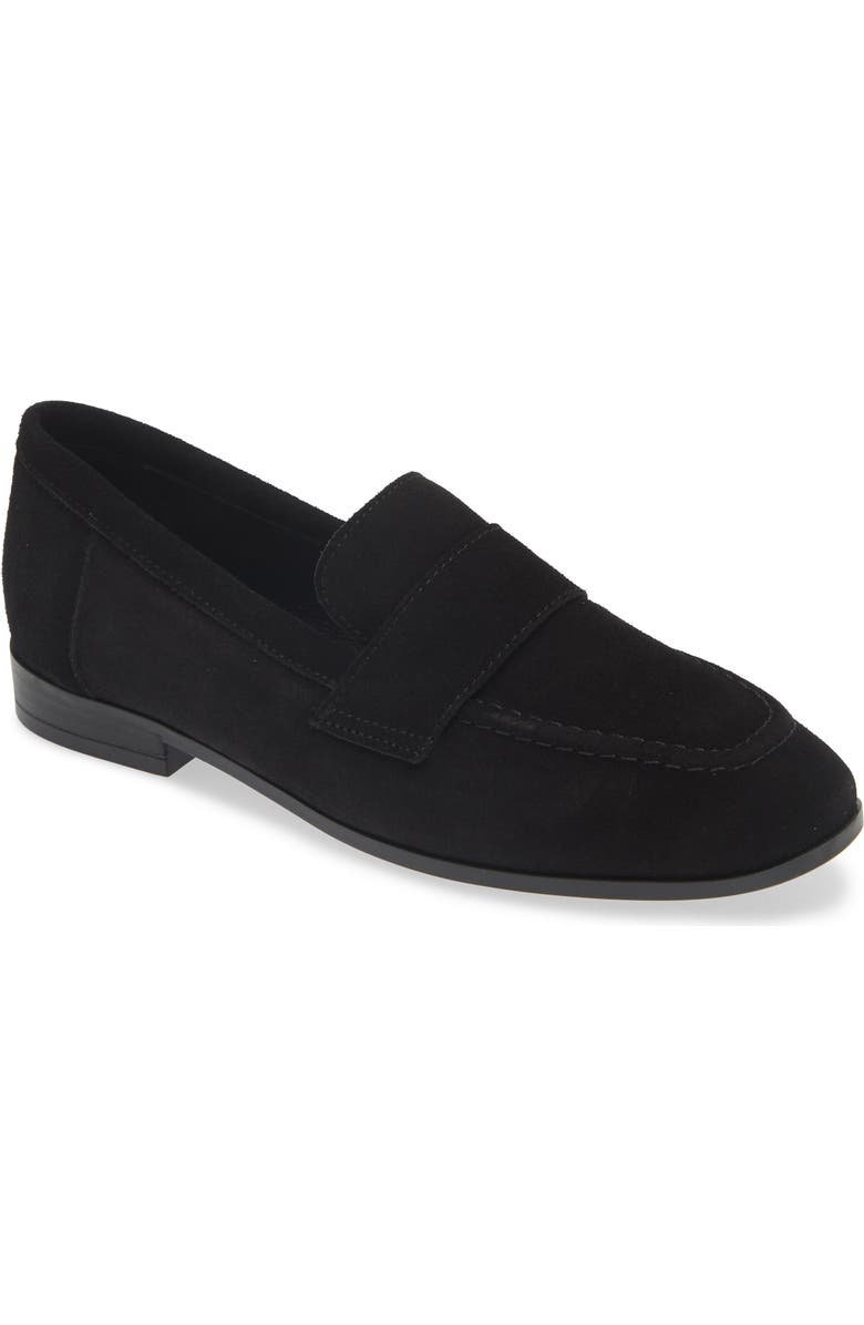 Cordani Ardelle Moc Toe Loafer, Main, color, Black Suede