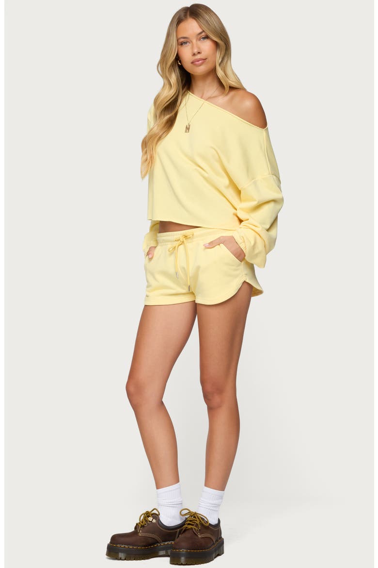 Kordelia Drawstring Sweatshorts, Alternate, color, YELLOW