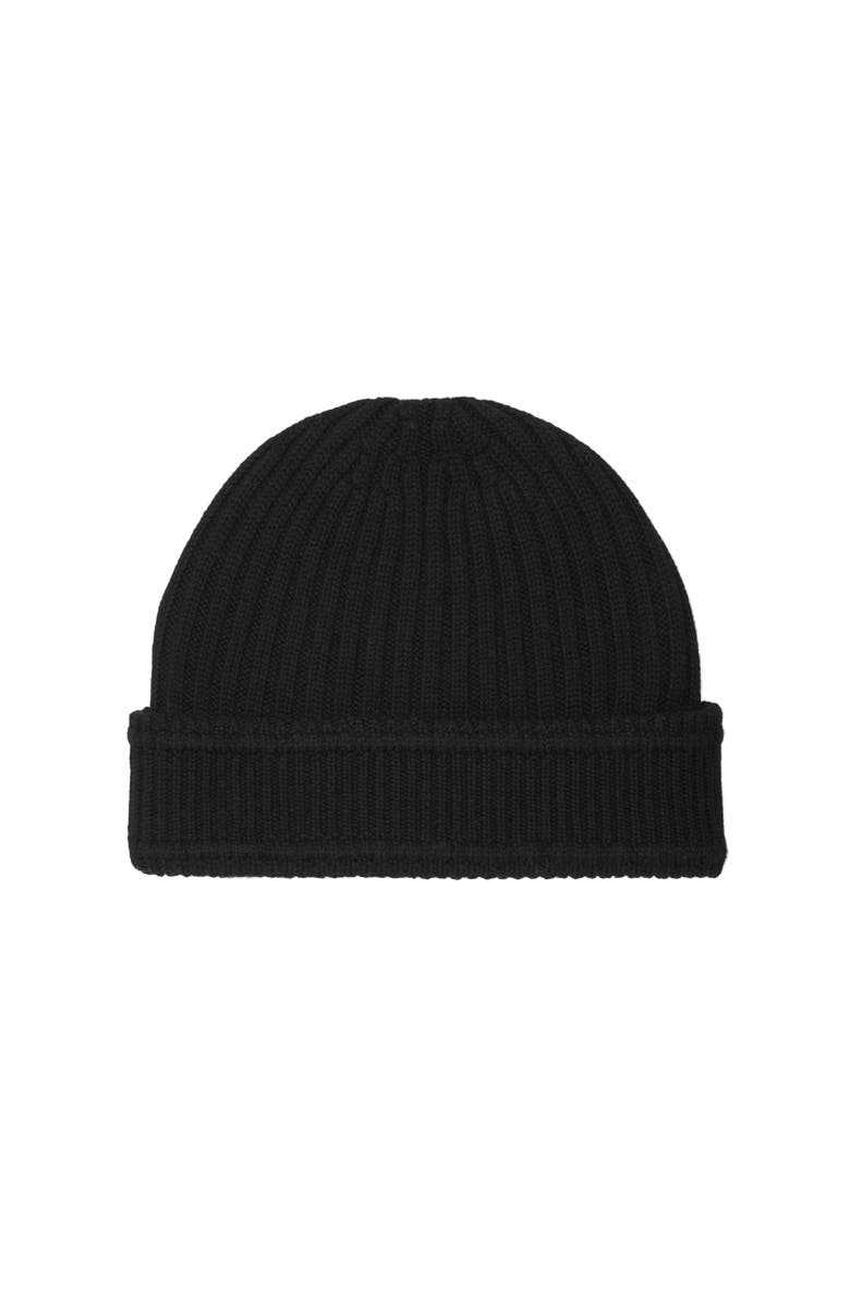 Burberry Logo Wool Beanie, Alternate, color, Black