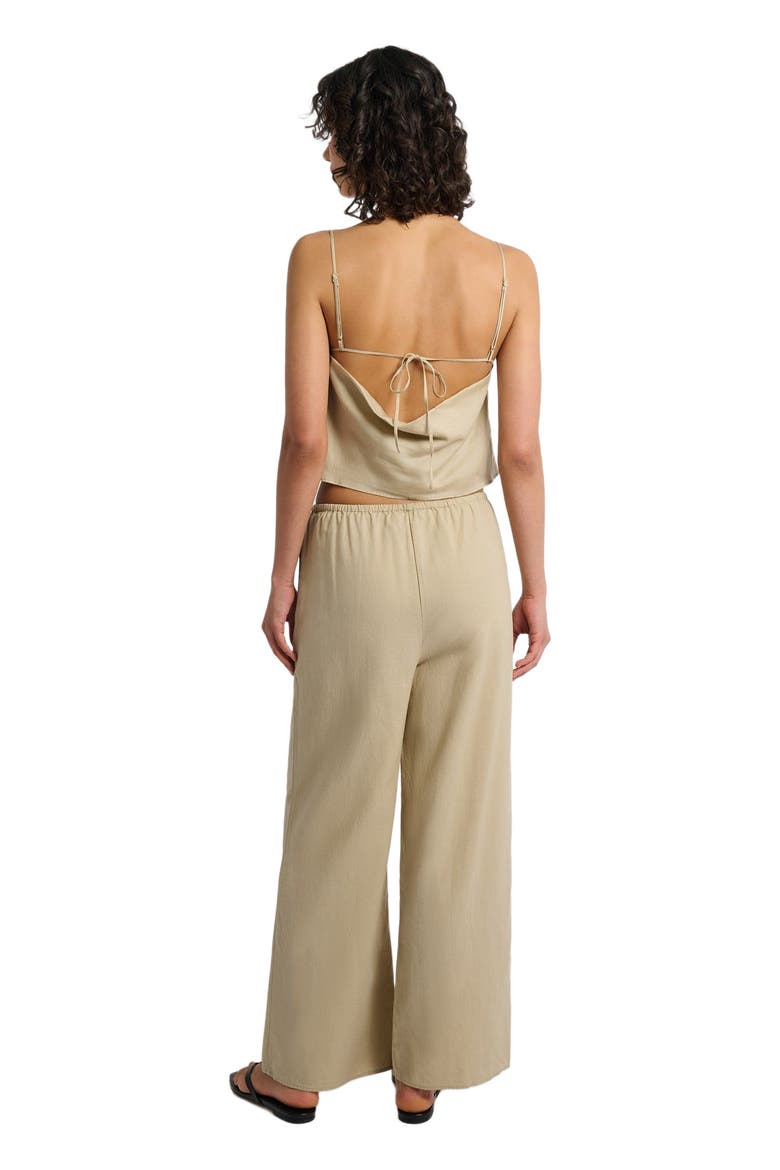 Air Linen Drawstring Pant, Alternate, color, JUTE