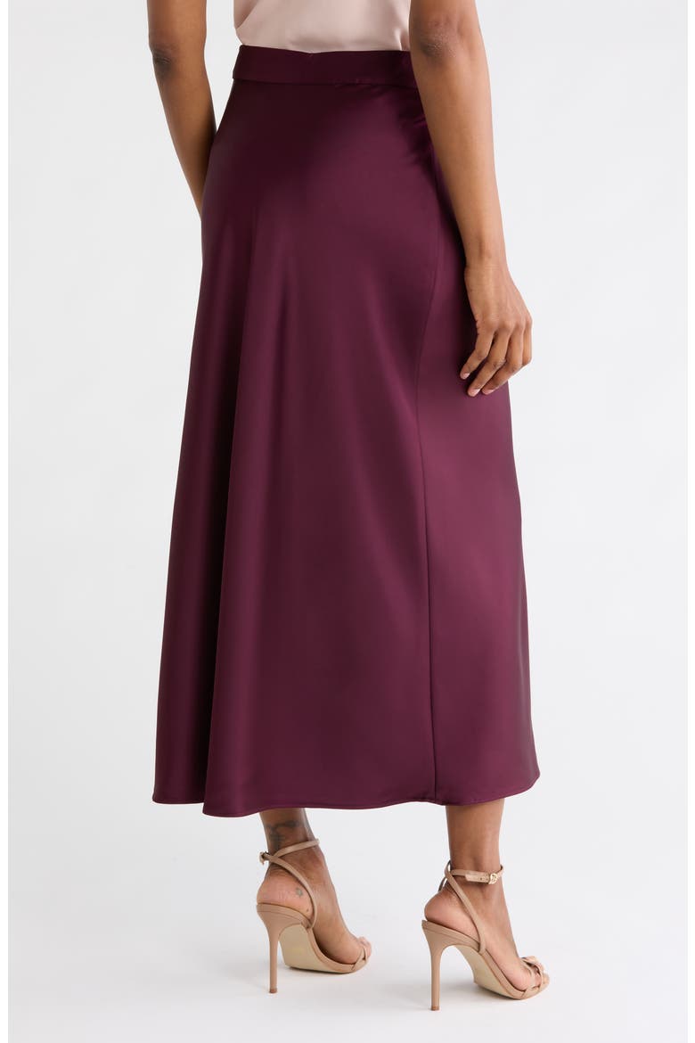 Zahara Satin Maxi Skirt, Alternate, color, BURGUNDY