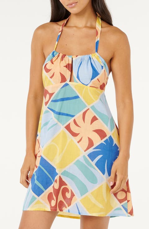 Ty Williams Halter Cotton Cover-Up Sundress