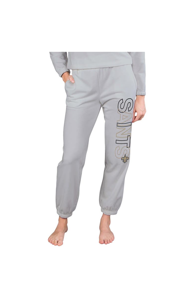 CONCEPTS SPORT Women's Concepts Sport Gray New Orleans Saints Sunray French Terry Pants, Alternate, color,