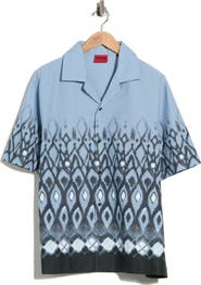 HUGO Espino Relaxed Fit Cotton Camp Shirt