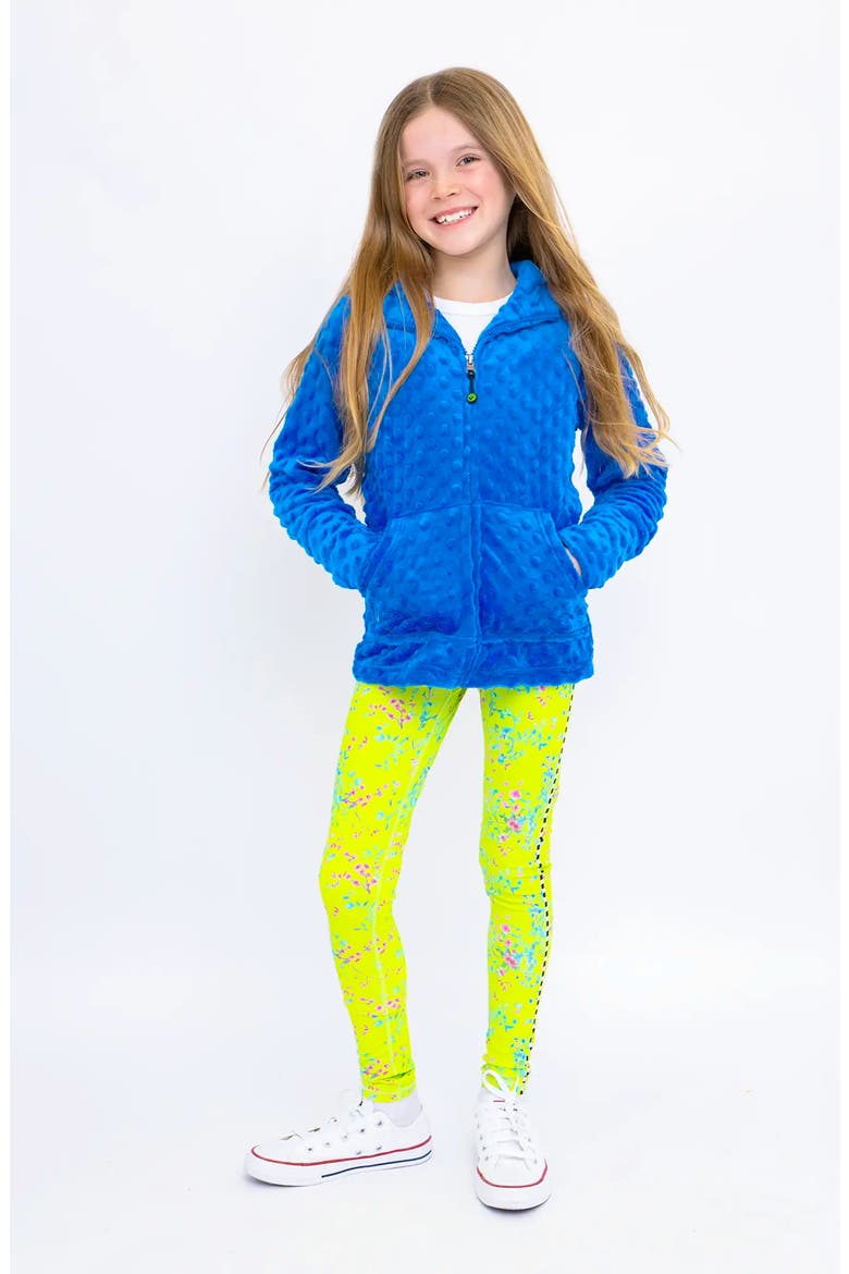Lime Floral Printed Leggings, Main, color, Lime